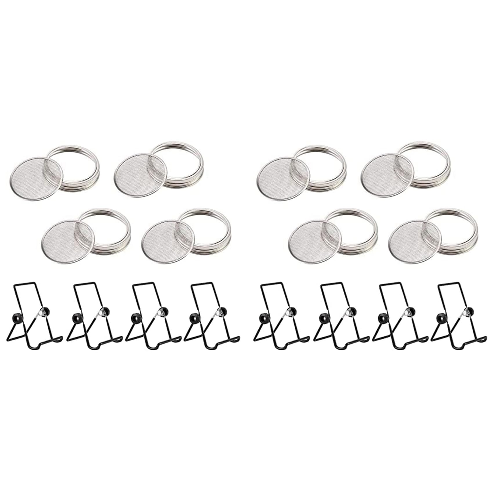Hndhbfgrt 8X Sprouting Lid, Jar Germination Kit Accessories,Stainless Steel Sprouting Jar Lid, Sprouting Kit for 86MM Mouth Jars