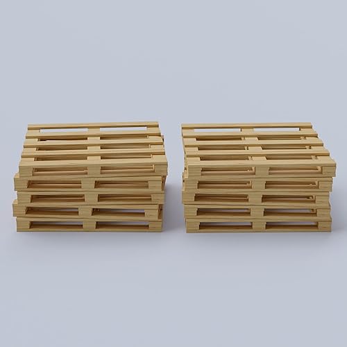 Miniatura 7 de Paletas de madera de 4 vías, fáciles para uso comercial, totalmente montadas, estructura fuerte y resistente, 10 piezas, 40 x 36 pulgadas, acabado