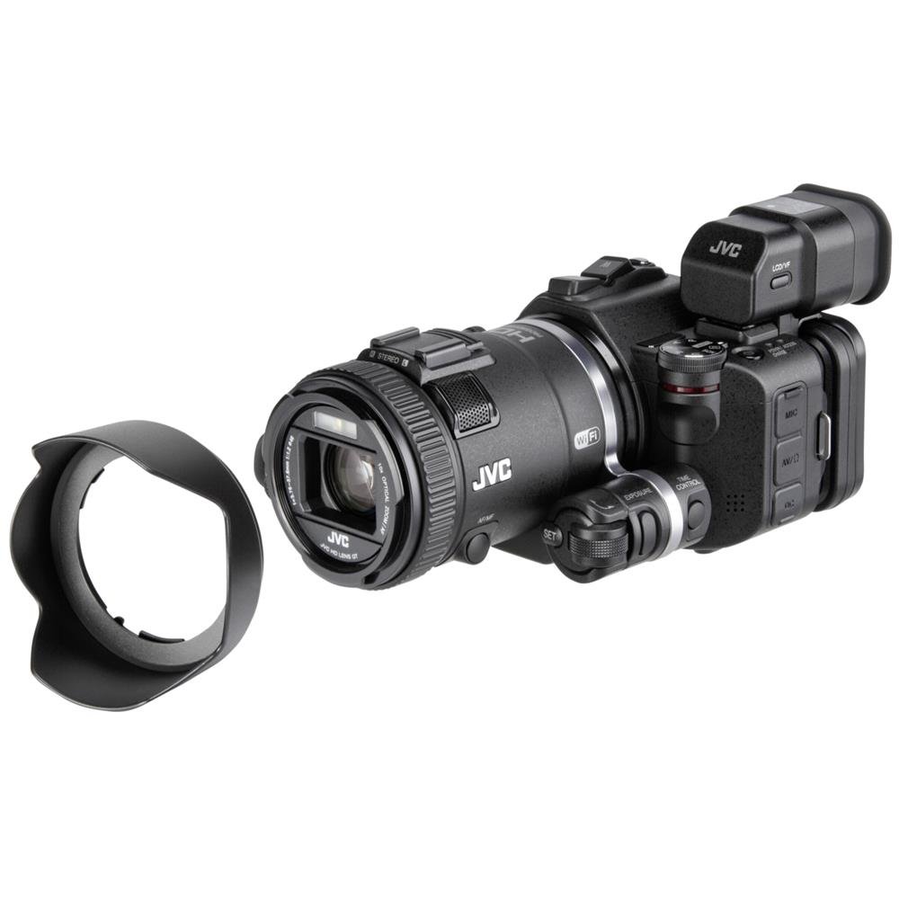 KENWOOD JVC GC-PX100BEU Videocamera Full HD, Sensore CMOS Retroilluminato da 1/2,3" 12M, Fotocamera da 12 MP, Obiettivo F 1.2, Zoom Ottico 10x, LCD Touch Panel da 3", Nero