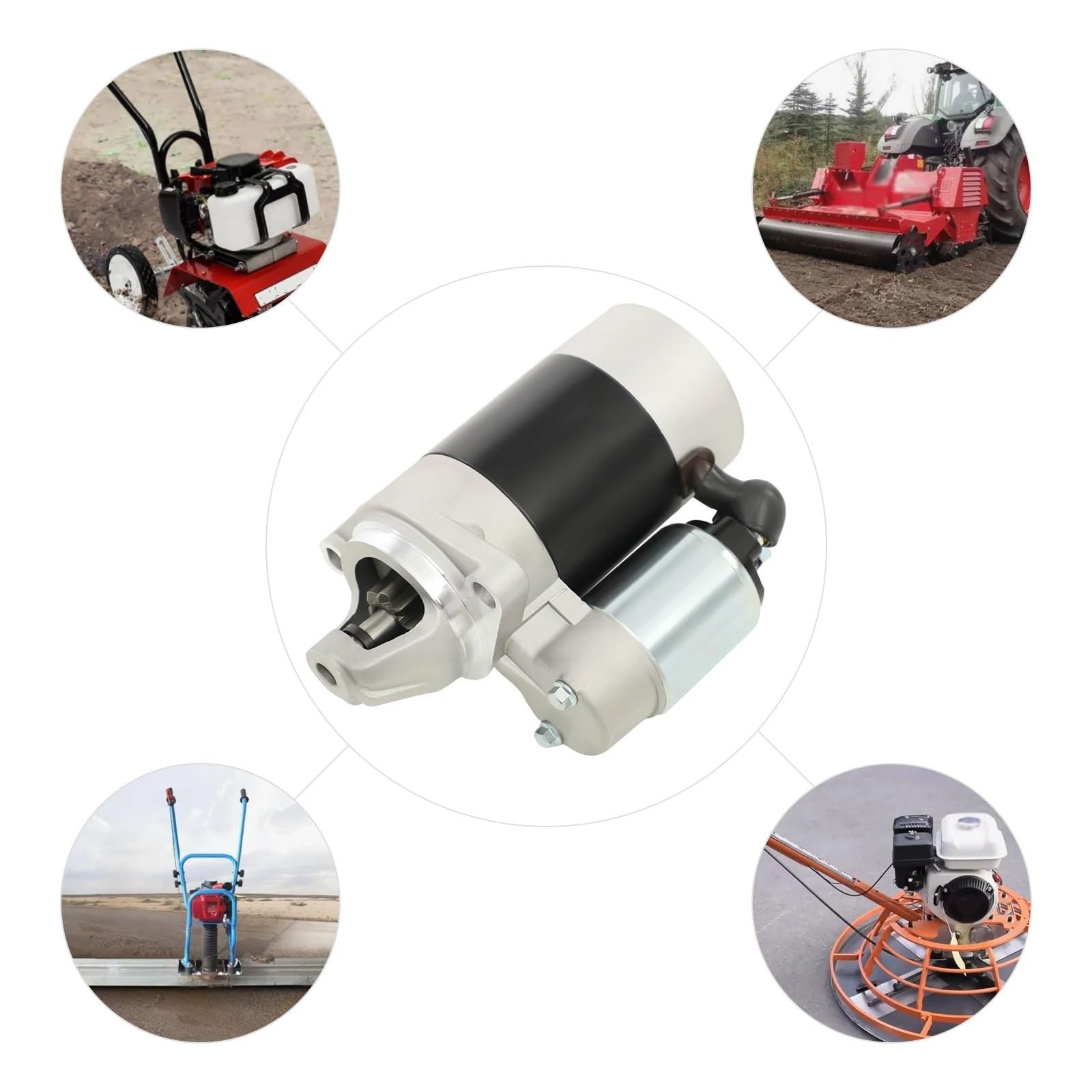 Motor de arranque para generador diésel monocilíndrico refrigerado por aire, de 1 kW de potencia, resistente al desgaste y a la oxidación. Motor de arranque Arrancador motocicleta