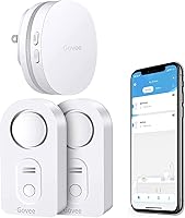 Vista 10 de Govee Sensor de agua wifi, paquete de 1, detector inteligente de fugas de agua, alarma ajustable de 100 dB adecuada para el hogar y sótano, alerta