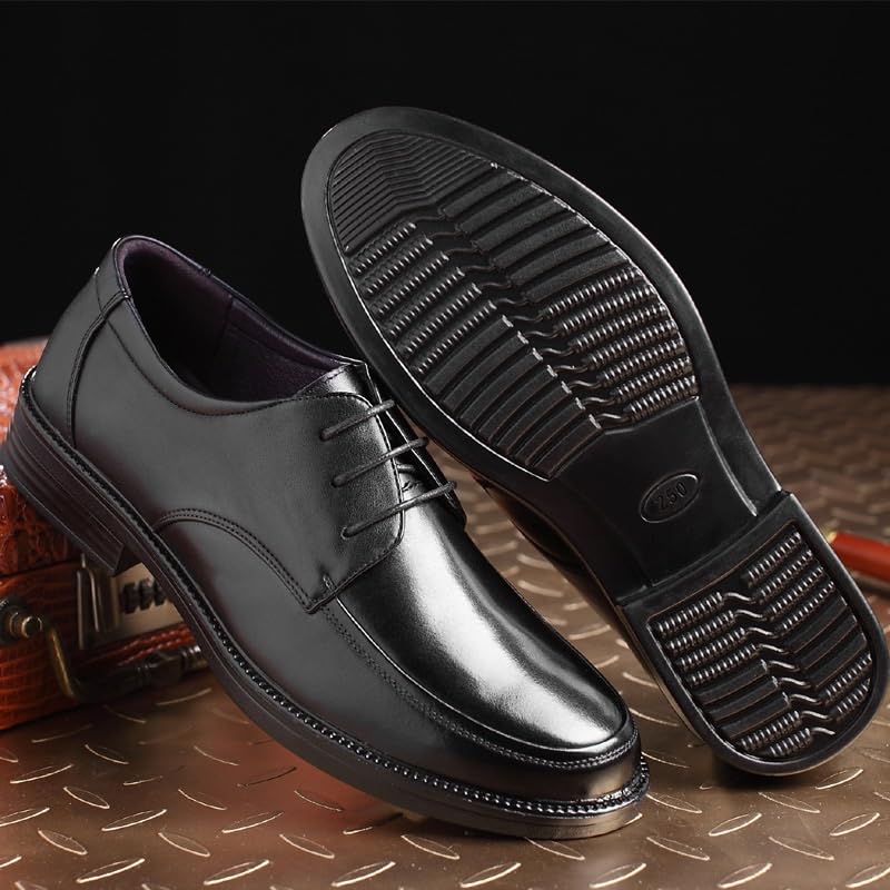 Men's Oxfords Business Dress Shoes Men's Leather British Style Lace Up Wing Tip Oxford Dress Shoes Formal Business Casual Pointed Toe Suit Tuxedo Patent Leather Shoes(7)3
