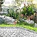 AMAGABELI GARDEN & HOME 6 Panels 18in(H)×7ft(L) Decorative Garden Fences and Borders for Dogs Rustproof Metal No Dig Fence Panels Garden Edging Border for Animal Barrier Flower Beds Yard Patio