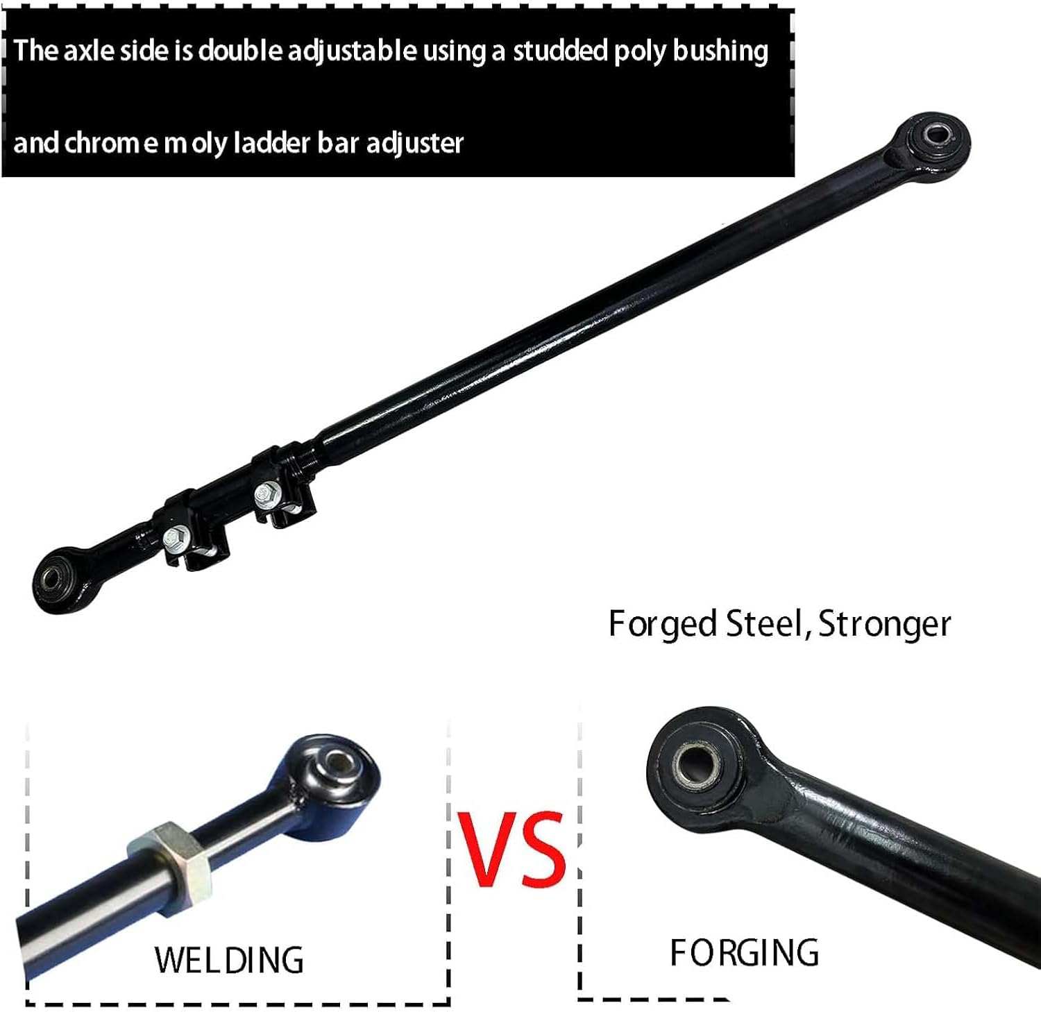 Forged Front&Rear Adjustable Track Bar For 2.5-6" Lift Kit Compatible with 2019-2023 Jeep Gladiator JT Suspension Panhard Lift Kit Upgraded Heavy Duty Trackbar