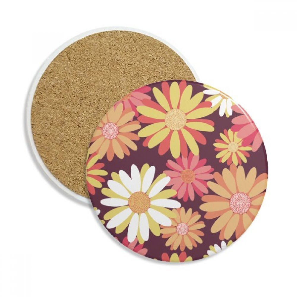 Coaster en céramique de prestige en pierre absorbante avec motif floral de qualité supérieure