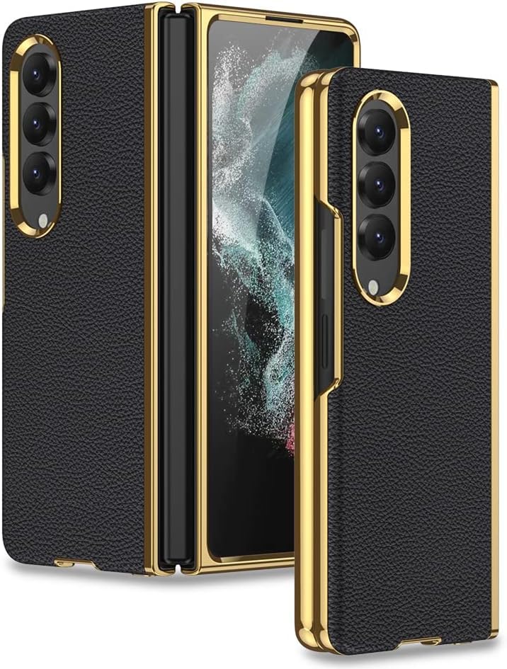Scalebee Back Cover for Samsung Galaxy Z Fold 4 Premium Leather Electroplated Crome Finish Shockproof Camera Protection Case Cover for Samsung Galaxy Z Fold4 (Brown) (B0CMHZFKVG) Amazon Price History, Amazon Price Tracker