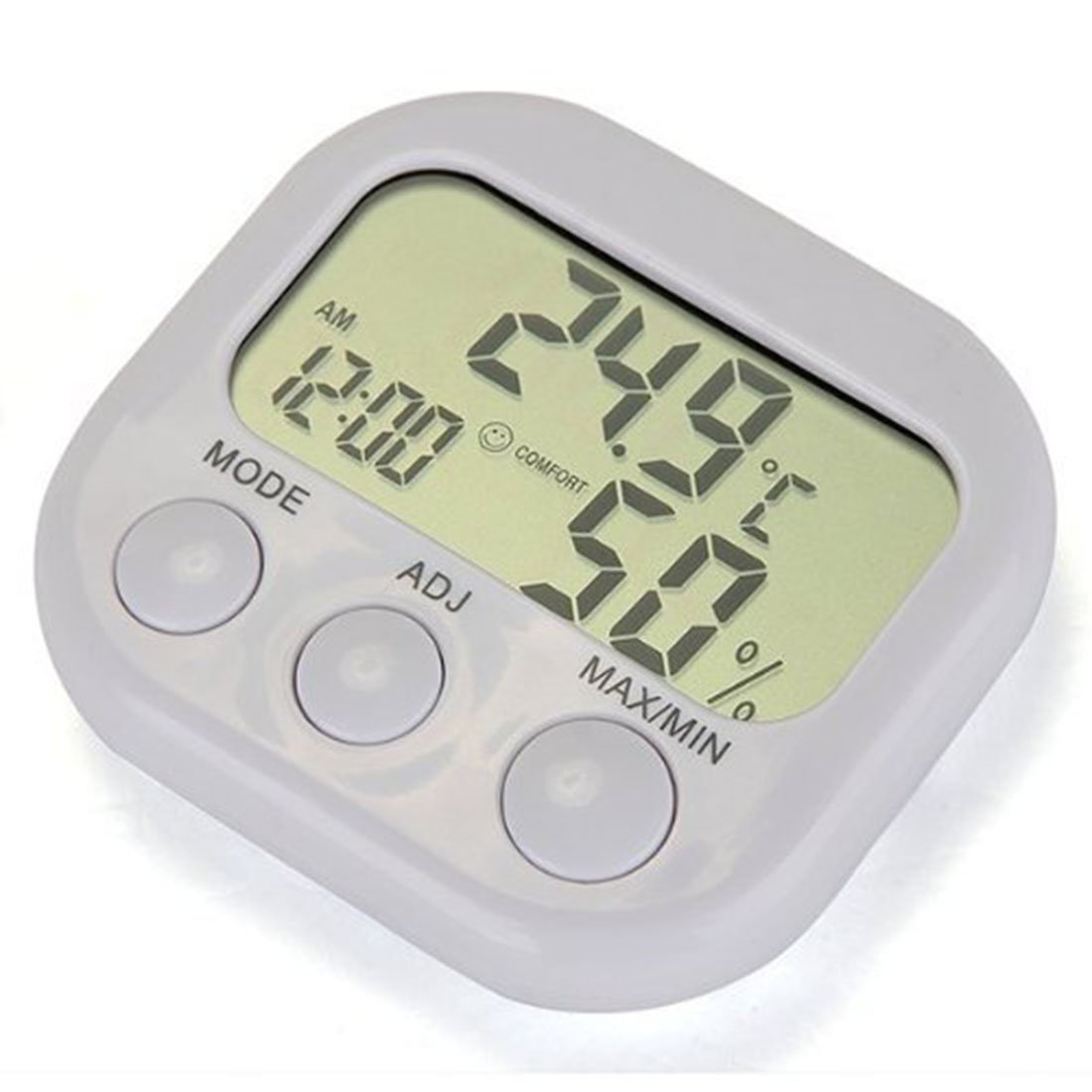 Futaba LCD Digital Thermometer Hygrometer Gauge With Clock