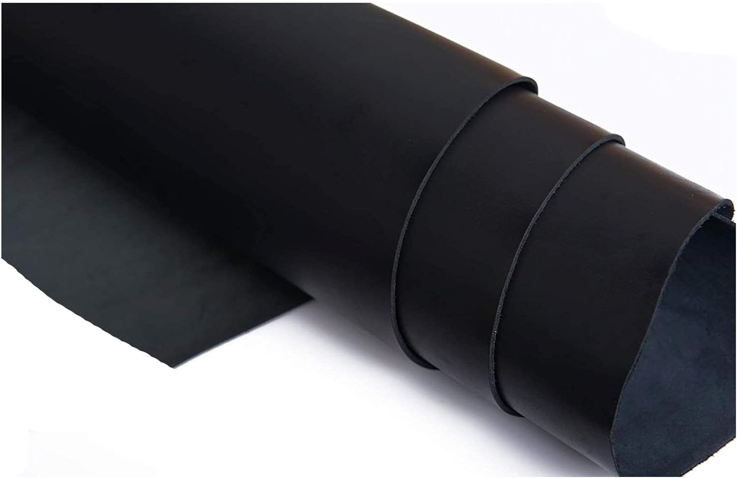 ELW 12"x24" Oil Tanned Black Leather 9-10 oz (3.6-4mm) Thickness Pre-Cut Cowhide Full Grain Leather for Tooling, Holsters, Knife Sheaf, Carving, Embossing, Stamping