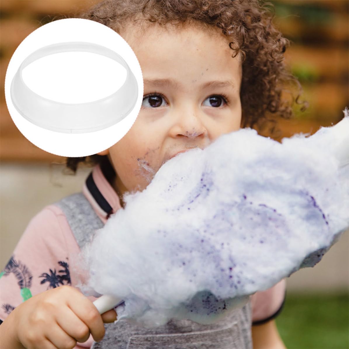 4pcs White Plastic Cotton Candy Machine Cover, Easy to Clean and Versatile Guard for Indoor Sugar Floss Maker, Sturdy Marshmallow Dispenser Part for Home Use