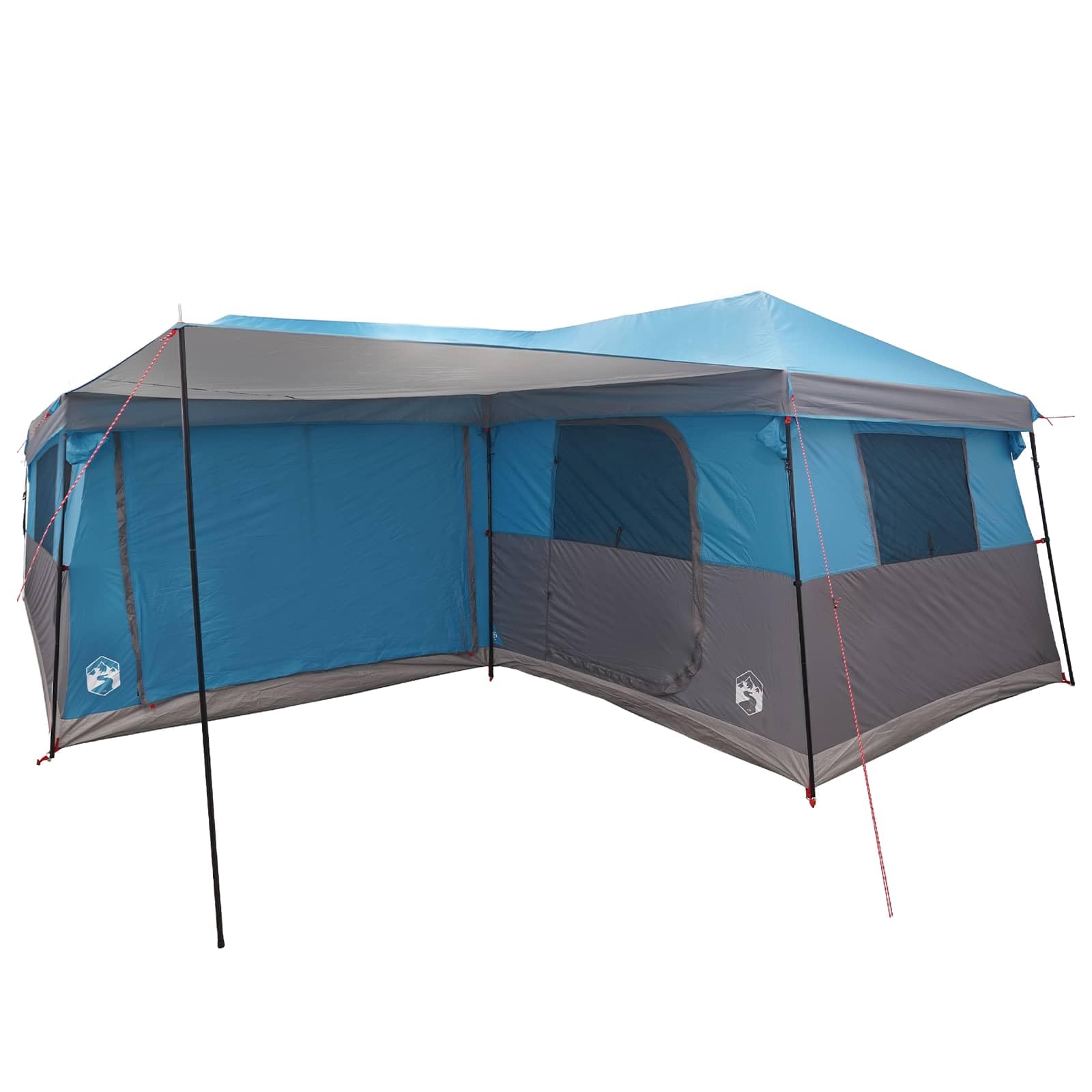 Tenda Familiare Blu 14 Persone 500x500x226 cm Poliestere 185T PU