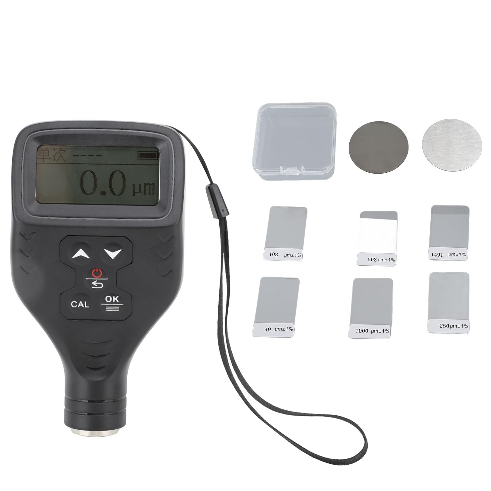 Ausla Tester Grubości Powłoki Miernik Grubości Lakieru ABS 0 do 1700um Podwójna Technologia Podświetlany Wyświetlacz LCD Szybki Odczyt do Kontroli Samochodu Naprawa Samochodów Pomiar Powierzchni