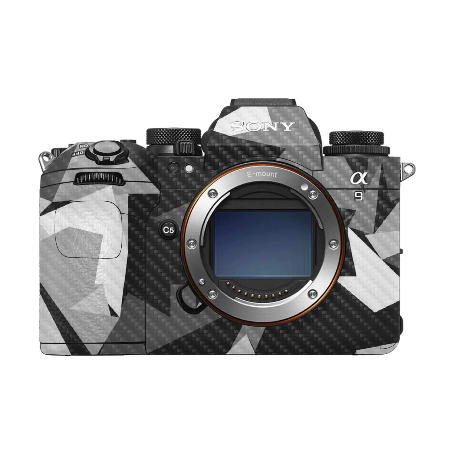 Carbon Fiber Camera Skin Compatible with Sony Alpha 9 III (2024) - Mono Camo - Premium 3M Vinyl Protective Wrap Decal Cover - Easy to Apply | Crafted in the USA by MightySkins