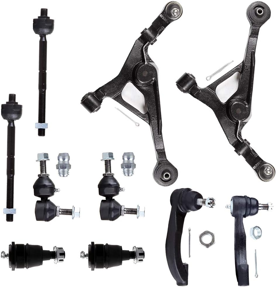 10PCS ASTOU Front Suspension Kit fit for 1996-2006 for Chrysler Sebring 2001-2006 for Dodge Stratus Lower Control Arm Inner Outer Tie Rod End Sway Bar Link Upper Ball Joint