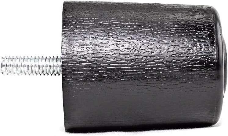 ProFurnitureParts 2.5" Inch Round Sofa Legs in Black Color, Sold as Set of 4, HDPE Plastic
