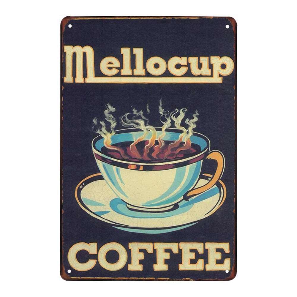 ABCDEFG 4 letreros de metal retro para decoración de pared, para el hogar, bar, cafetería, garaje, pub y cueva de hombre, 4 piezas
