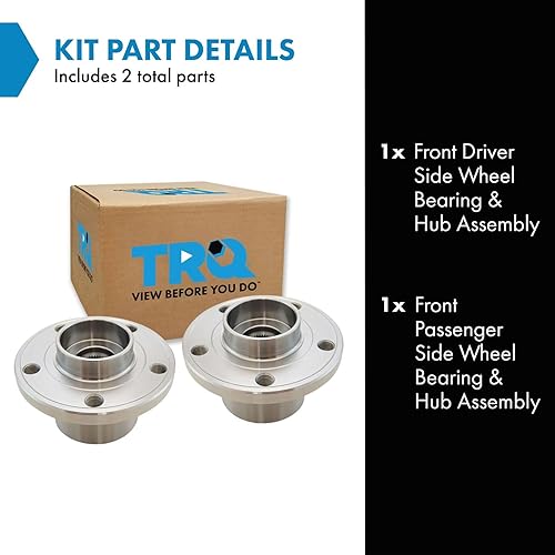 Vista 534 de TRQ Juego de 2 rodamientos de rueda trasera y conjunto de cubo con sensor ABS compatible con Ford Transit Connect 2014-2018