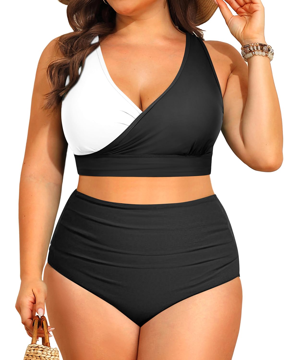 Tempt Me Plus Size High Waisted Bikini - Women Two Piece Swimsuit Tummy Control Bathing Suit 2025 Swimwear