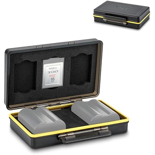 JJC Camera Battery Storage Case and XQD CFexpress Type B Card Holder for Nikon EN-EL15 EN-EL15a EN-EL15b EN-EL14 on Nikon Z9 Z7 Z6 D780 D850 D810 D7500 D7200 D5600 D5300