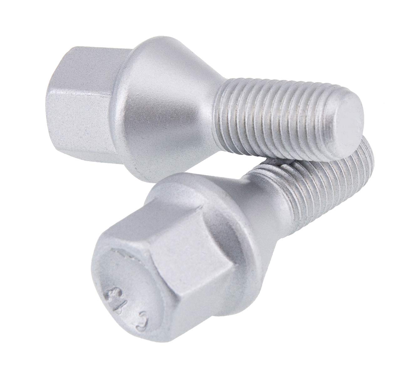 levando 20 sztuk śrub do kół M14 x 1,5 33 mm długość trzonu stożkowego 60° SW17 – zestaw sworzni kół z 20 śrubami do kół w jakości OE, do felg aluminiowych i wymiany opon, kolor srebrny