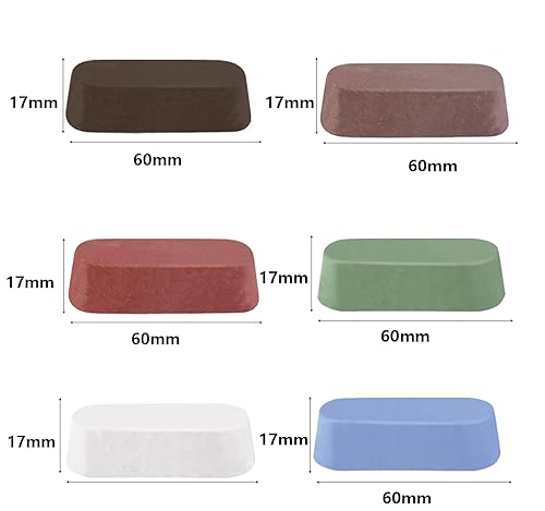 Miniatura 2 de 6 piezas de compuesto de pulido de metal para pulir la rueda, compuesto de rueda de pulido, grano corresponde al color de grueso a fino para acero