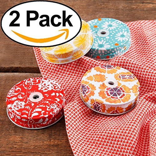 The Pioneer Woman Lids for 32 Oz Mason Jars 4 Pieces (2 Pack)