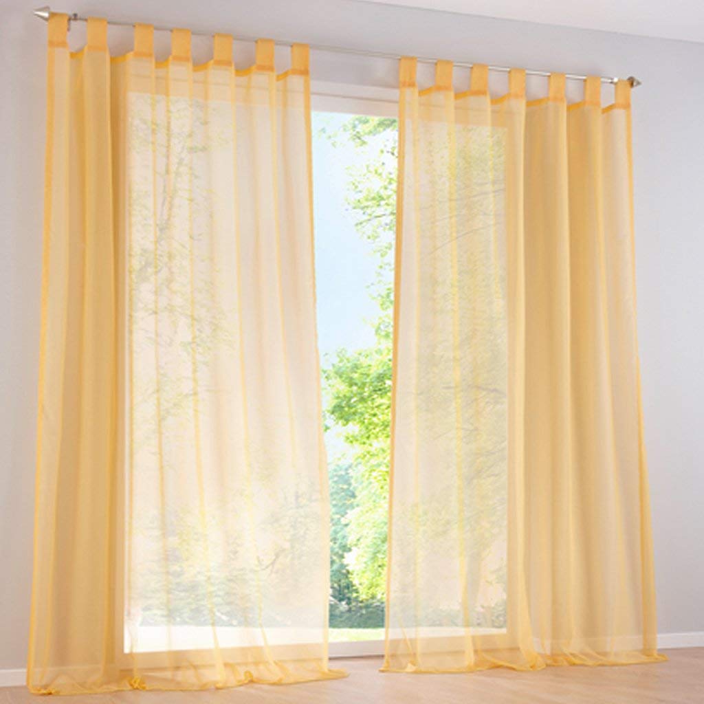 SIMPVALE Set di 2 Tende con Occhielli Tenda da ricamare in Mussola Tende Tulle per Finestra Porta Balcone Drappeggio per Il Soggiorno, Larghezza 140cm, Poliestere, Viola 002#, Altezza 145cm