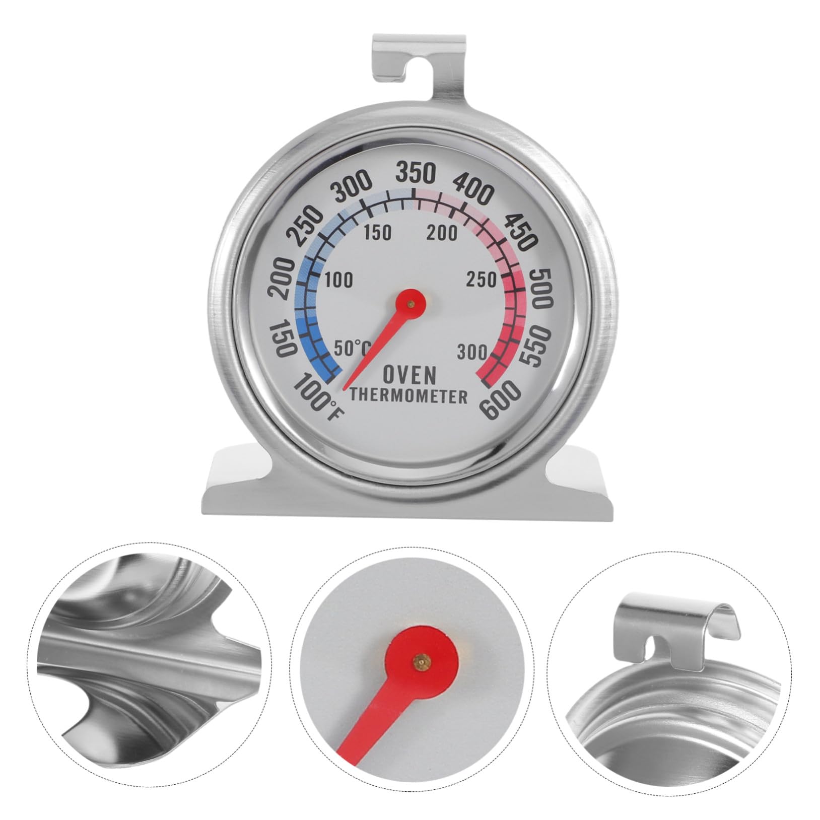 PRETYZOOM 4 Pezzi Termometro da Forno in Acciaio Inossidabile con Precisione Rapida per Cottura Forno Gas e Preparazioni Alimentari Resistente al Calore
