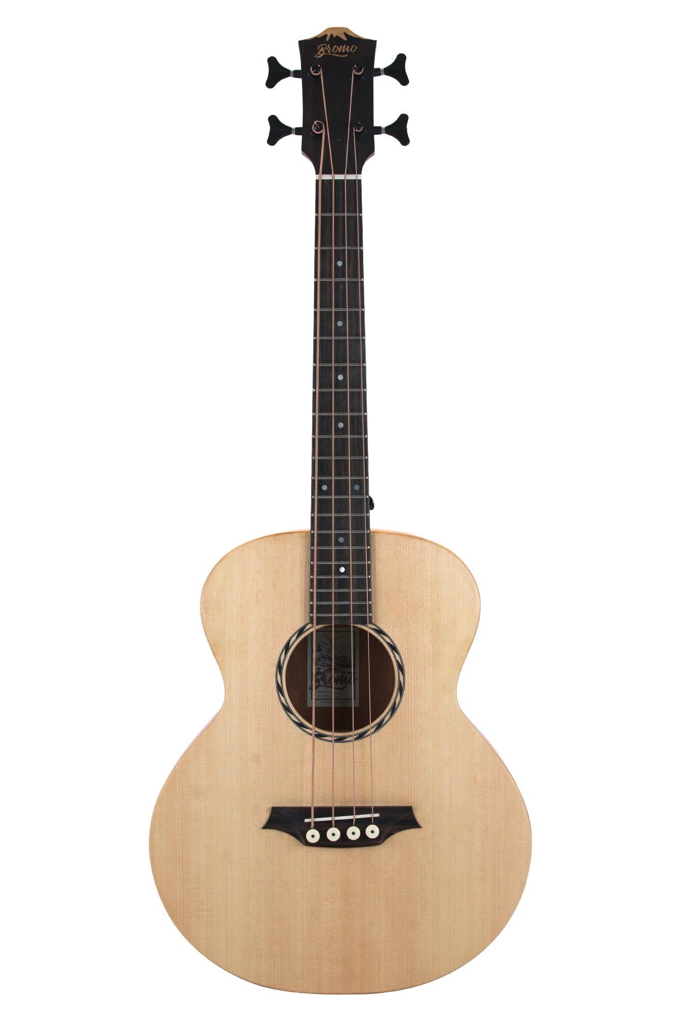 Bromo BAT 8E SG Solid Top Dreadnought Acoustic Bass Guitar