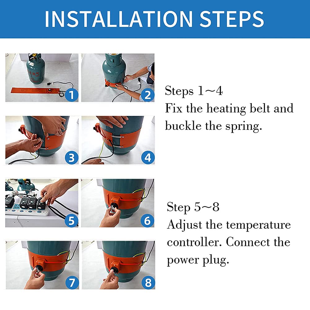 Metalltrommel-Heizung Oil Drum Silicone Heating Belt with Adjustable Thermostat 200L 3000W