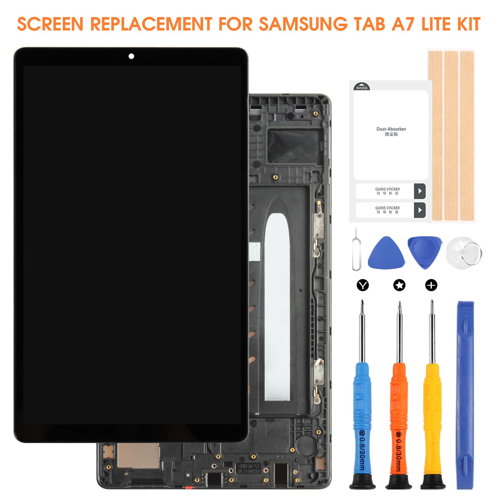 Écran Remplacement Samsung Galaxy Tab A7 Lite LCD Display SM-T220 8.7" avec Cadre