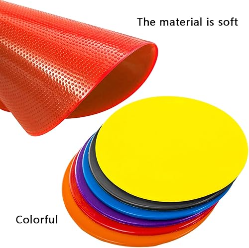 Miniatura 6 de Haploon - Juego de 10 puntos de poliéster antideslizantes de 9 pulgadas para entrenamiento, fútbol, fútbol, baloncesto, juego de pies para niños,