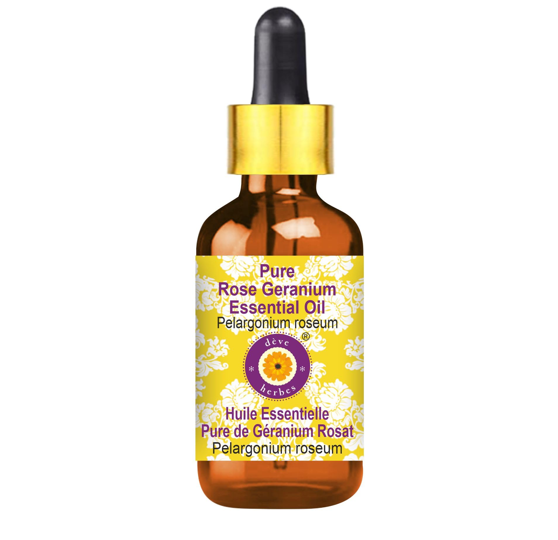 Deve Herbes Rose Geranium Essential Oil (Pelargonium roseum) with Glass Dropper Pure | Non-Sticky | Non-greasy | Lightweight | Men & Women | All Skin Types | Steam Distilled 10ml-image-28