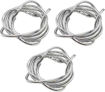 Pack of 3 1M Pearl White Fish Scale Body Tube Minnow Fly Rib Body Maylar Tube Flash Braided Tubes Bait Fish Fly Tying Materials
