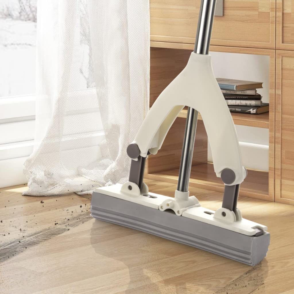 Mocio Mop - Spugna PVA. Benne for mop for Pulizia del Pavimento, mop Pigro con Secchio, Acciaio Inossidabile, 2 ricariche for la Testa di Ricambio Adatto a Tutti i Tipi di Pavimento