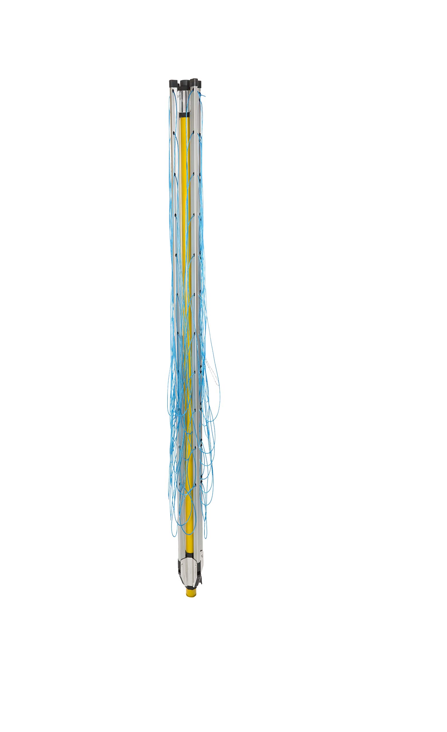 STEWI Suszarka do bielizny, powlekana aluminium i eloksalowana, żółta/srebrna/niebieska, 236 x 18 x 14 cm