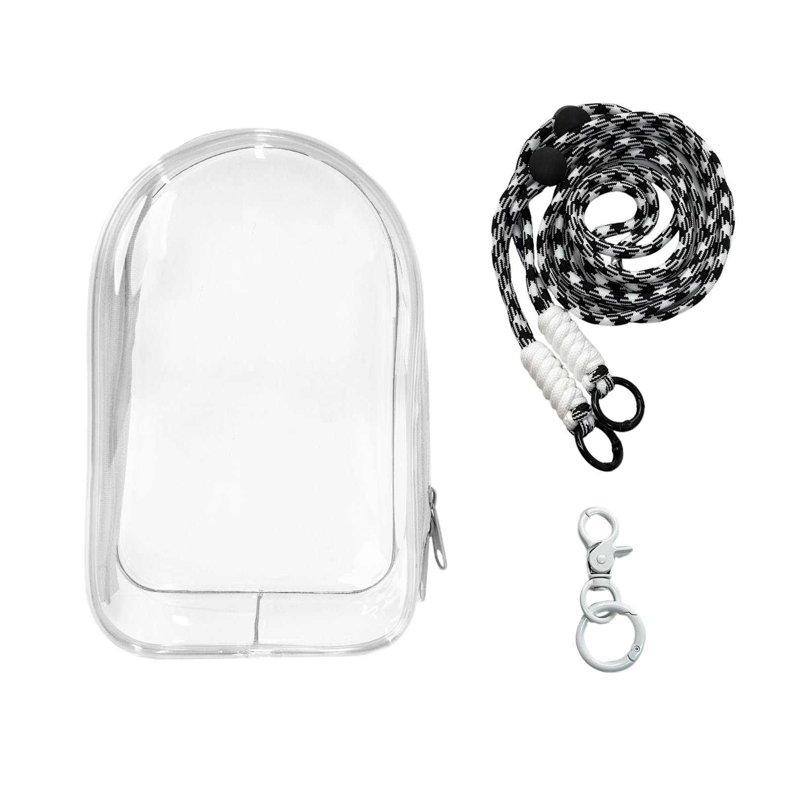 White Clear Figure Display Bag, 18.5cm/7.28in Crossbody Clear Display Bag