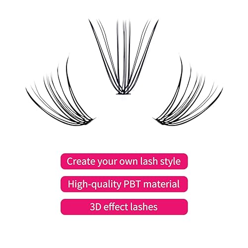 Vista 175 de FADLASH Kit de extensiones de pestañas individuales, racimos de pestañas individuales, pegamento y sellado, removedor de pegamento de pestañas