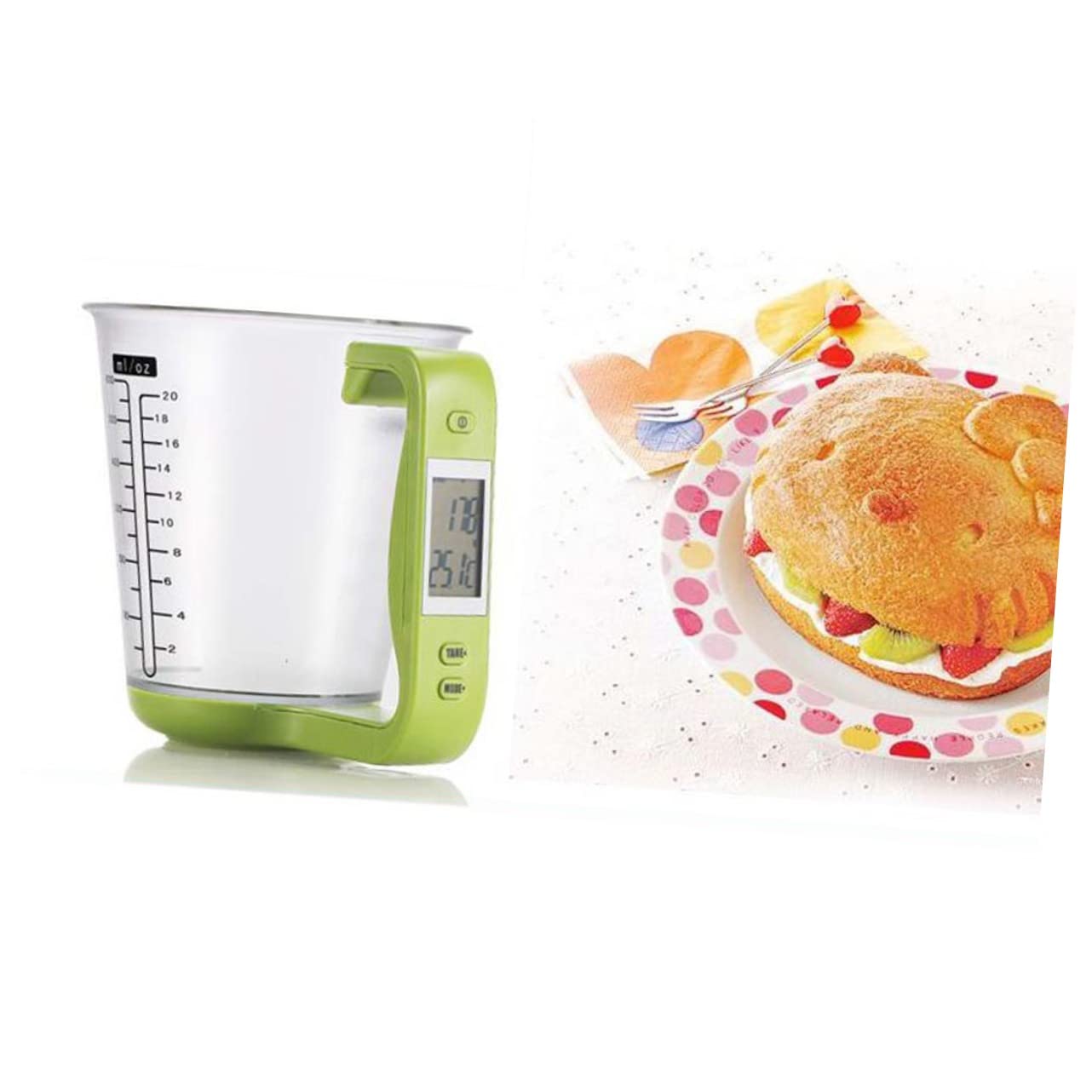 Tasse à Mesurer Numérique Lcd 1000g 1g, Vert, pour Boissons