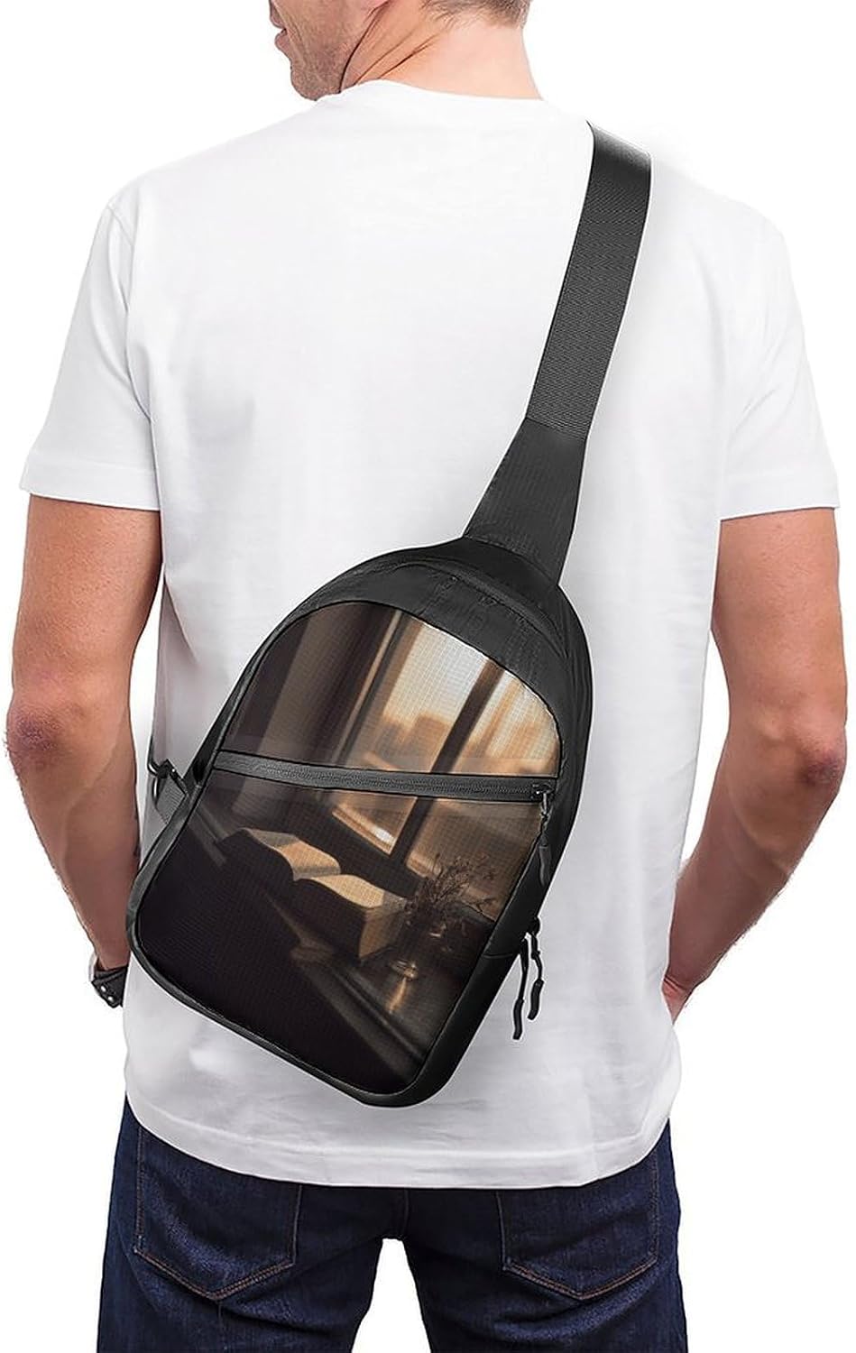 Book on Windowsill Crossbody Backpack Sling Bag