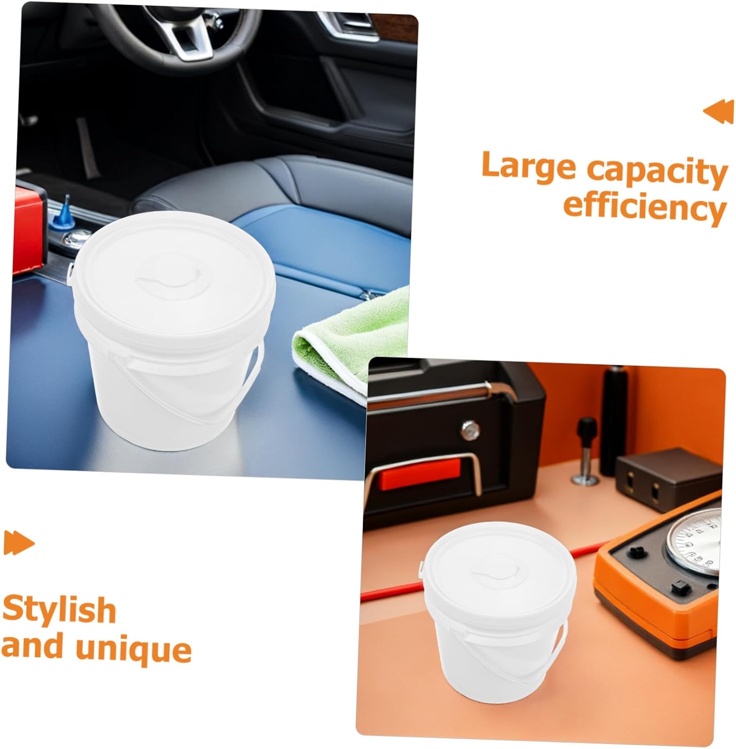 2 Pack Plastic Wipes Container with Lid, 4l 5l Storage Bucket image 3