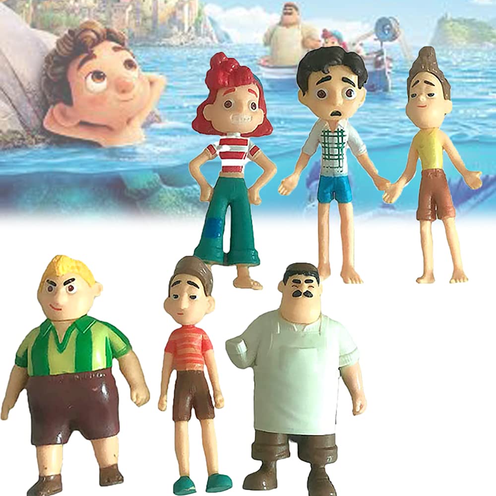 Buy 4.7inch Luca Movie Figure Toys Set of 6, PVC Sea Monster Luca, and