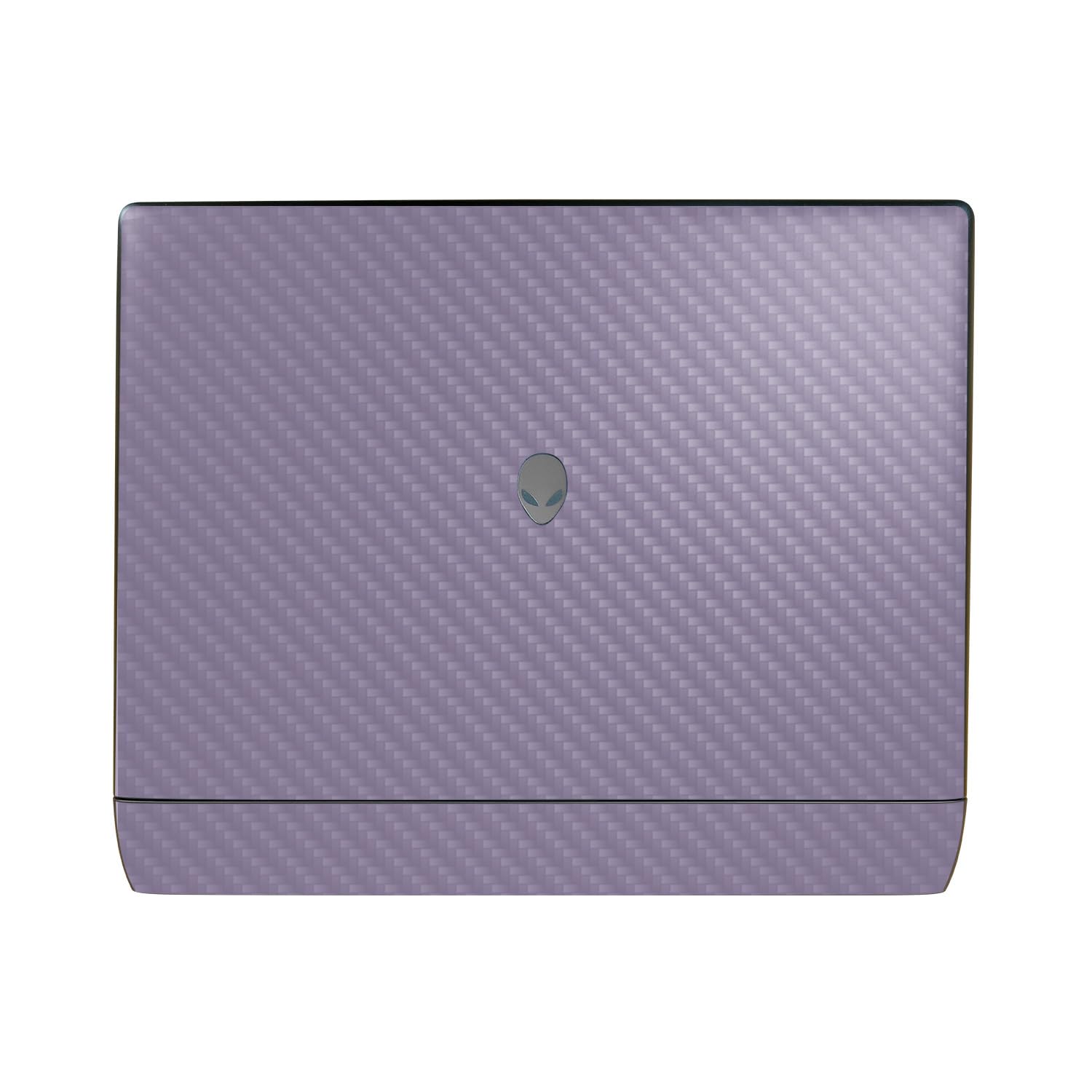 Carbon Fiber Laptop Skin Compatible with Alienware 16 Area-51 (2025) Top Cover Only - Solid Lavender - Premium 3M Vinyl Protective Wrap Decal Cover - Easy to Apply | Crafted in The USA by MightySkins