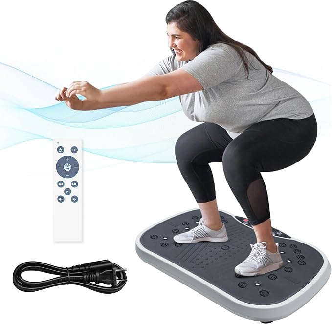 Plataforma vibratoria para gimnasio en casa, 6 modos, control remoto miniatura 8