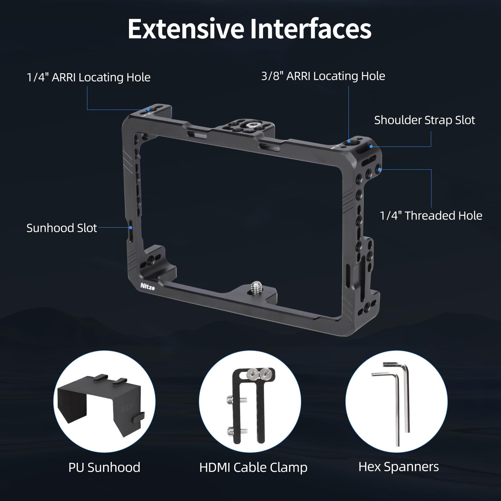 FEELWORLD F6 Plus V2 専用モニターケージ付き FEELWORLD F6 Plus V2 専用モニターケージ付き