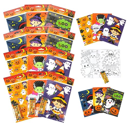 TINYMILLS Halloween Coloring Books for Kids with 12 Coloring Books