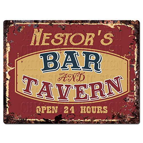 NESTOR’S BAR and TAVERN Custom Personalized Chic Sign coaster Mugs Rustic Vintage Style Retro Kitchen Bar Pub Coffee Shop Home Store Man cave Decor Mother's Father's Day Christmas Gift Ideas