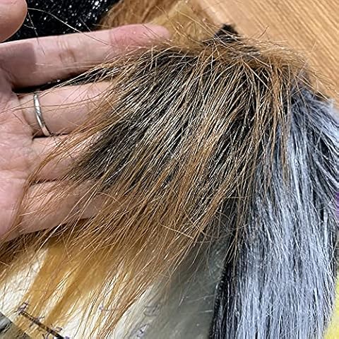 Pceewtyt Faux fur fabric,long pile faux fur material fluffy fabric plush fabric for Costume Fashion Rugs Props Backdrops Cosplay Chair decoration (Color:Brown-black) Cover