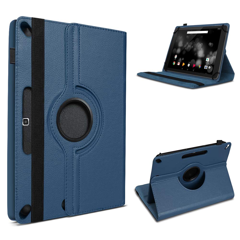 Robuste Schutzhülle kompatibel für Ihr Amazon Fire HD 10 / Plus Tablet aus Kunstleder mit Standfunktion 360 Drehbar Hülle Schutztasche Ständer Tasche Cover Case Etui