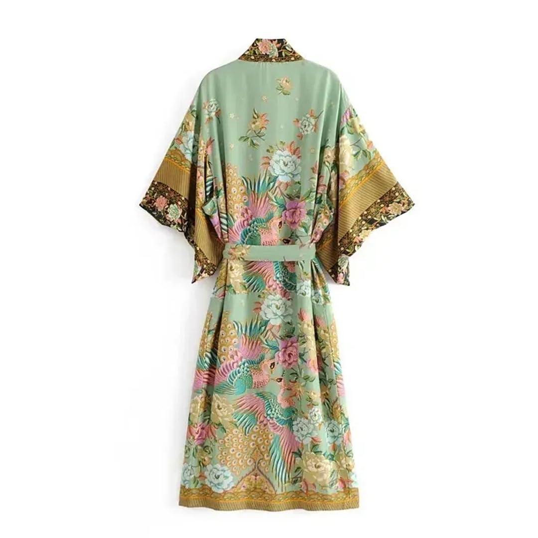 Kimono d'été pour femme avec manches chauve-souris de plage bohème pour bikini