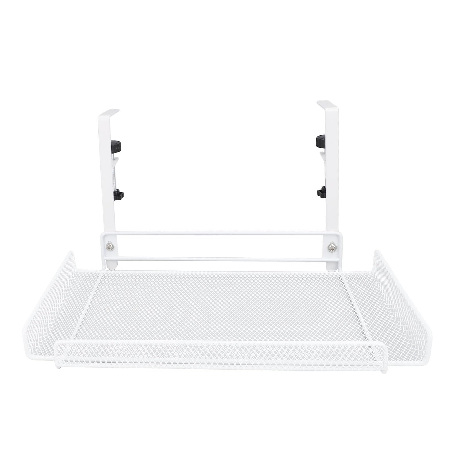 Plateau de gestion pour routeurs de fils et multiprises sans perçage blanc
